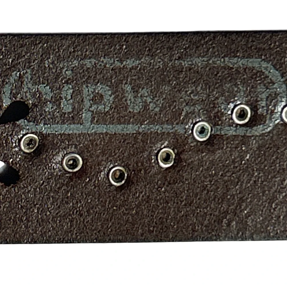 Hipwear Floral Perforated Italian Leather Studded Belt Brown L (31-35) Western